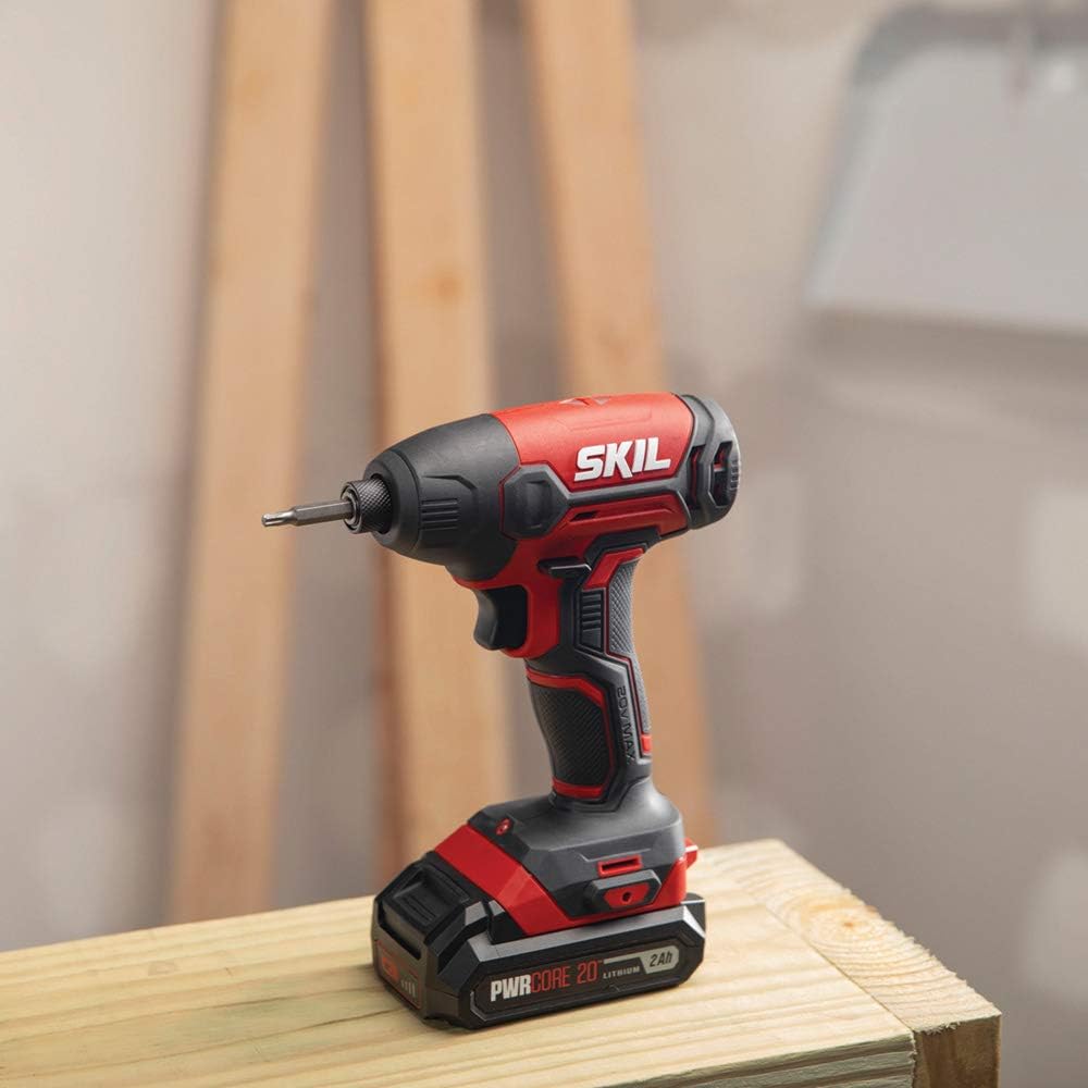 20V Cordless Drill Driver and Impact Driver Kit with 2.0Ah Battery and Charger J219