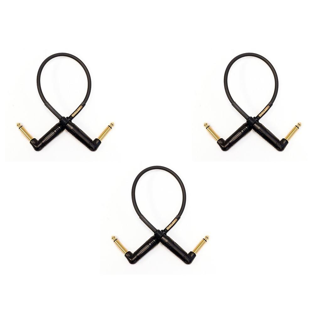 Gold Patch Cable with Right Angle Connectors 3-Pack P500228