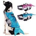 Dog Life Jacket with Rescue Handle, Reflective Adjustable Life Vest J7430