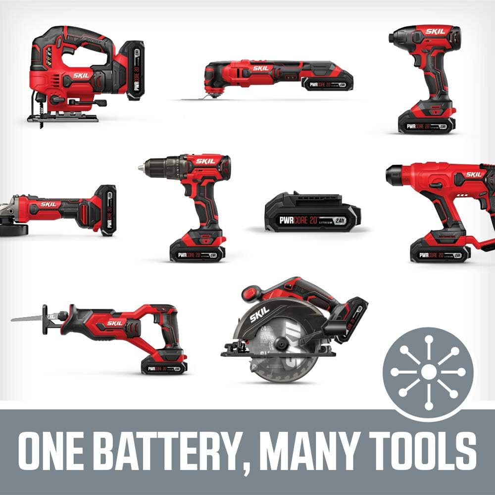 20V Cordless Drill Driver and Impact Driver Kit with 2.0Ah Battery and Charger J219