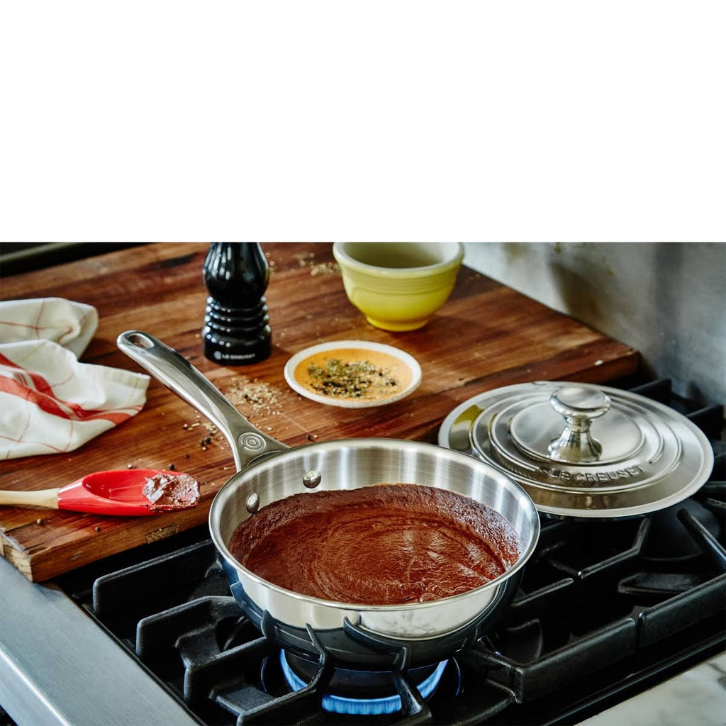 2 Quart Stainless Steel Saucier Pan with Lid T3431