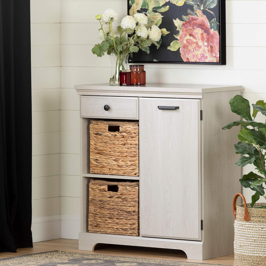Winter Oak 1-Door Storage Cabinet S278