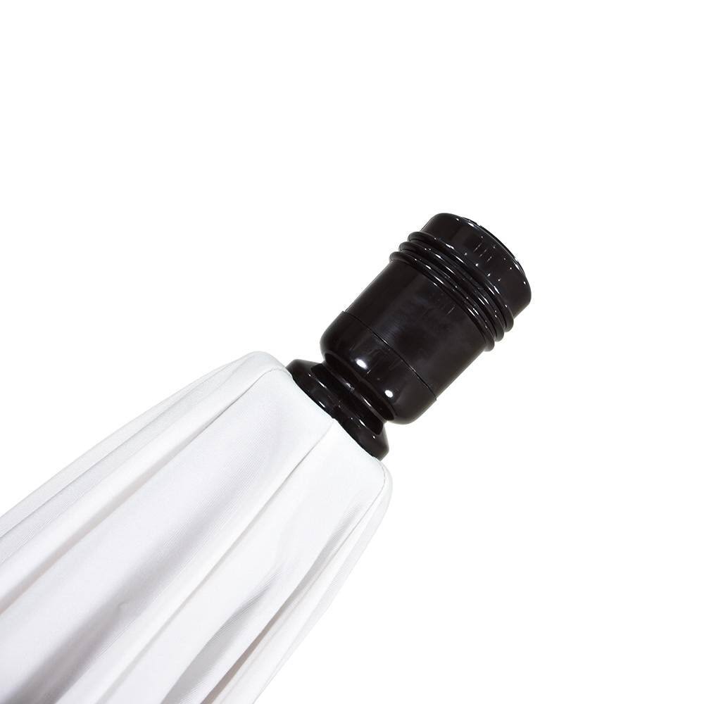 White 9 ft. Olefin Market Umbrella with Auto Tilt O17316
