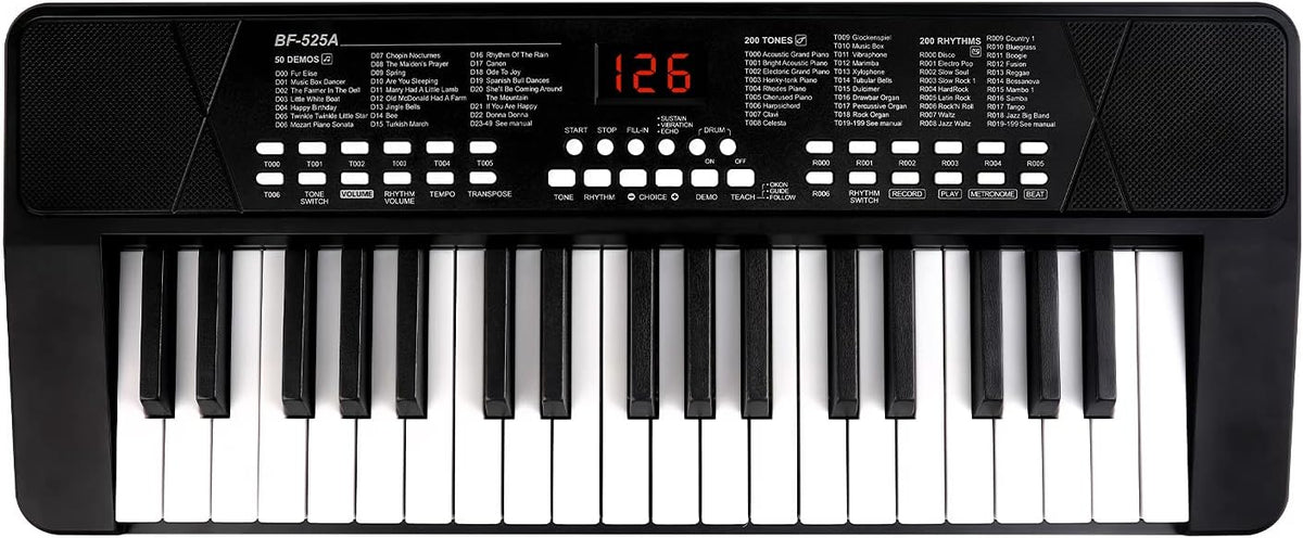 Black Pack of 2 Portable Electronic Piano Keyboard J1554