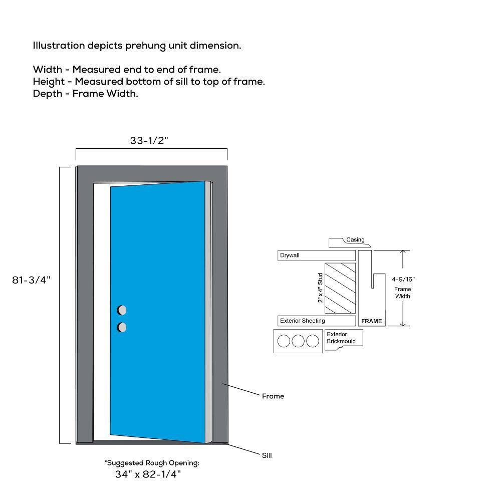 32 in. x 80 in. Primed Composite Fire-Rated Single Prehung Interior Door S14135