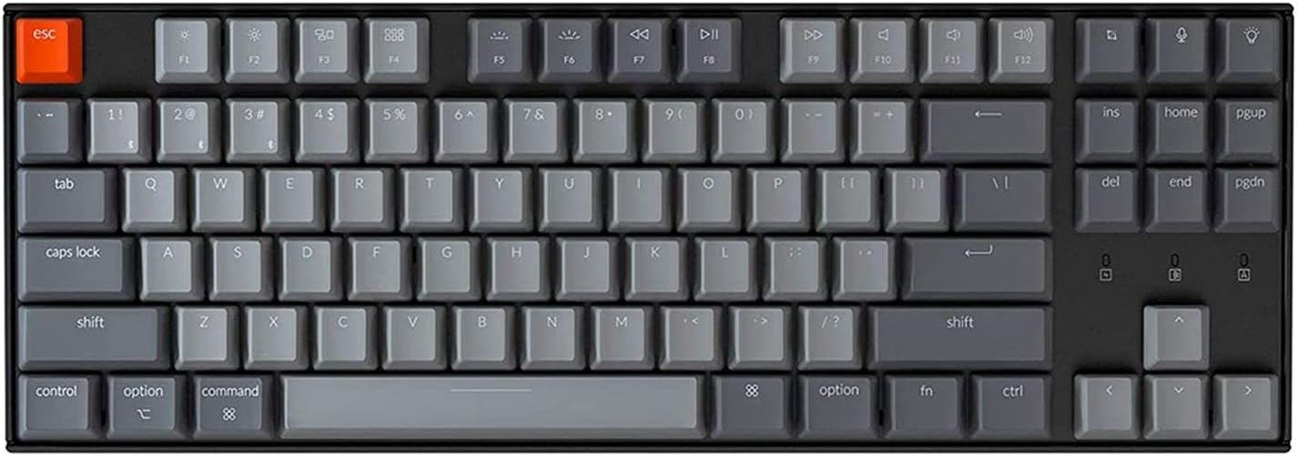 Keychron K8 Tenkeyless Wireless Mechanical Keyboard, RGB Backlight, Bluetooth, Type-C Wired, Gateron G Pro Blue Switch W207