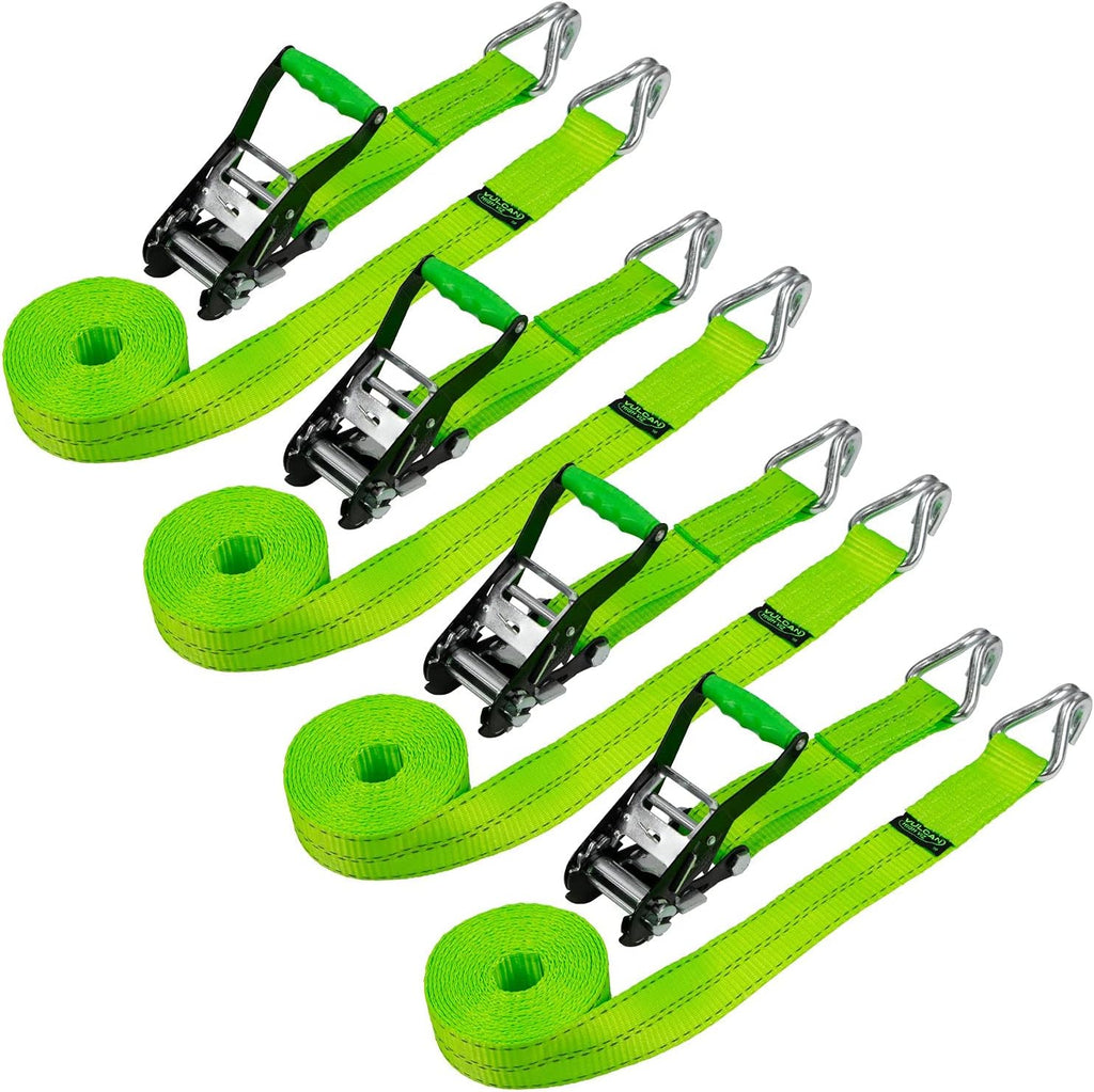 2 Inch x 15 Foot Ratchet Strap with Wire Hooks 4 Pack N4665