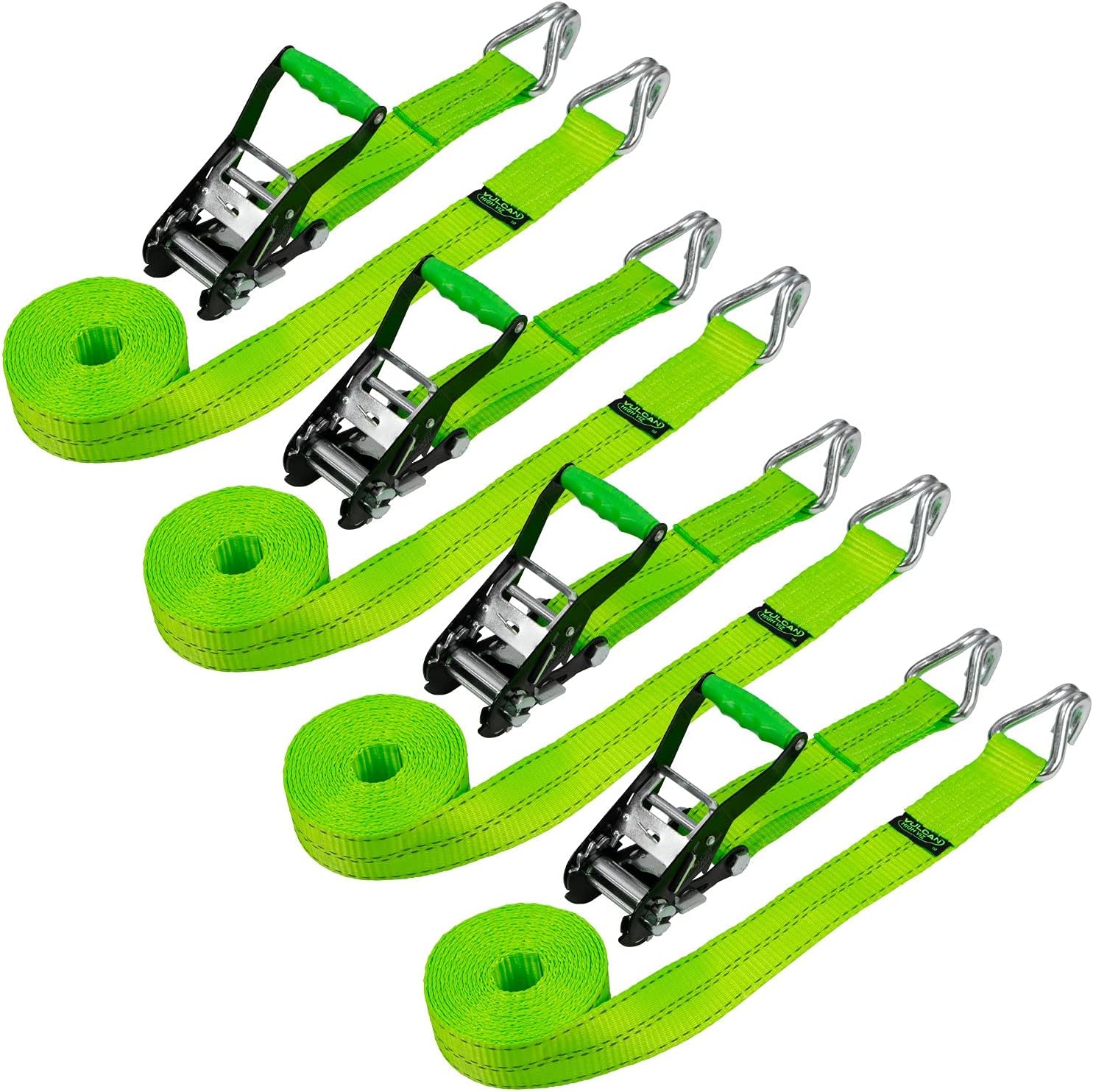 2 Inch x 15 Foot Ratchet Strap with Wire Hooks 4 Pack N4665