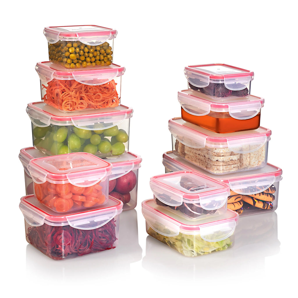 12 Piece BPA-Free Stackable Food Storage Containers with Lids O8926