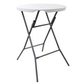 31 Inch Plastic Round Folding Bar Table in White A161410