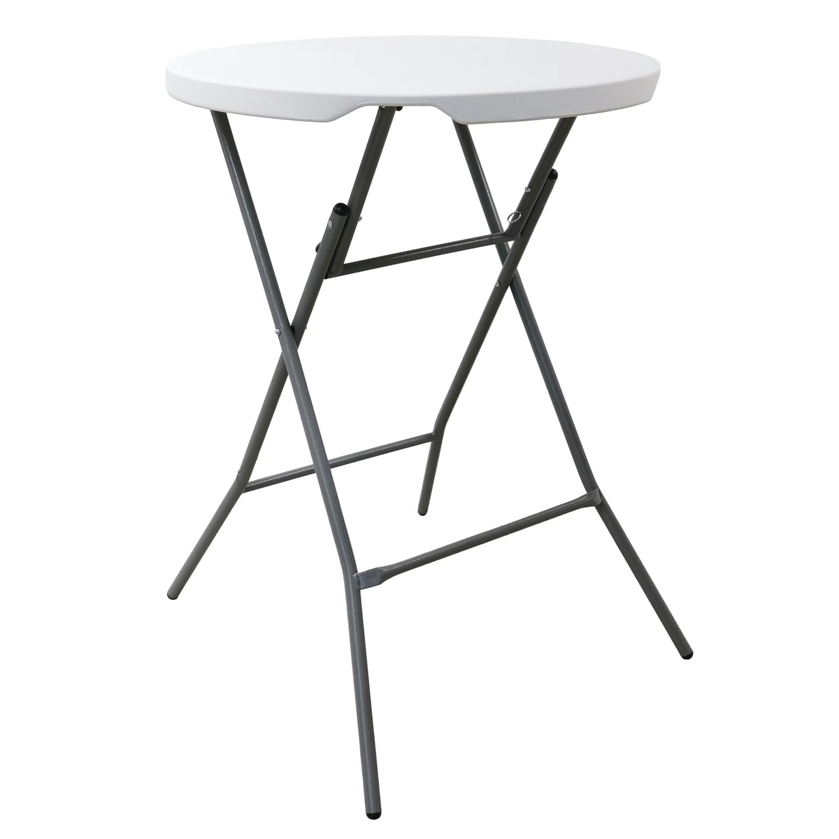 31 Inch Plastic Round Folding Bar Table in White A161410