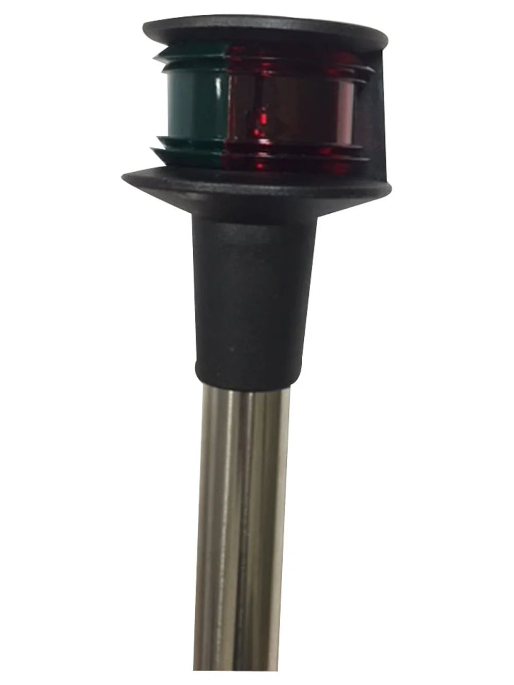 Red Green Angled Pole Bow Light with 2-Prong Pole Base H1557