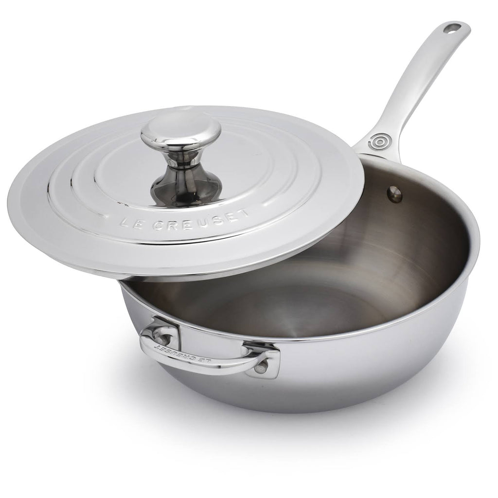2 Quart Stainless Steel Saucier Pan with Lid T3431
