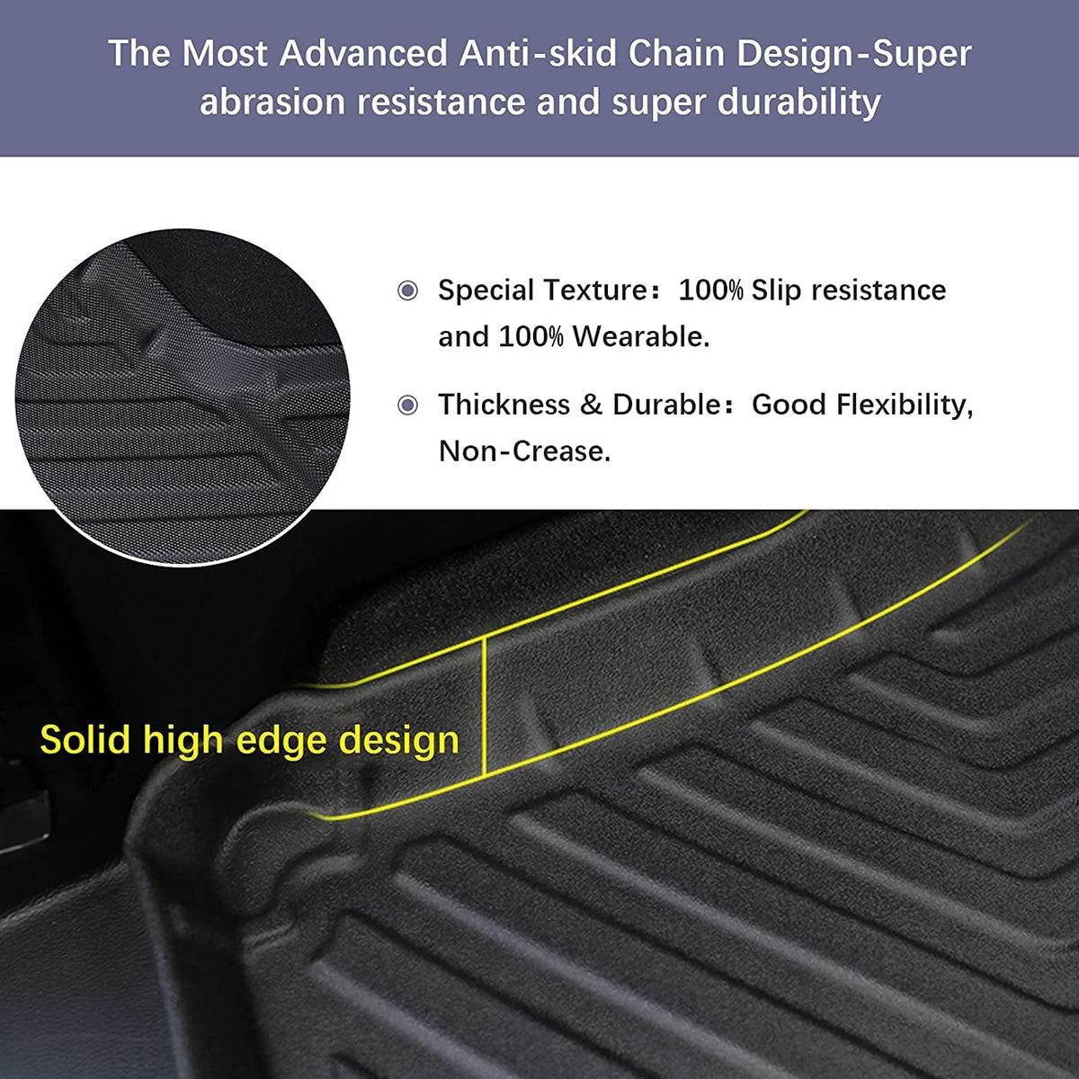 Cargo Mat Liner Trunk Liner with Traction Grips Pack of 2 J730183