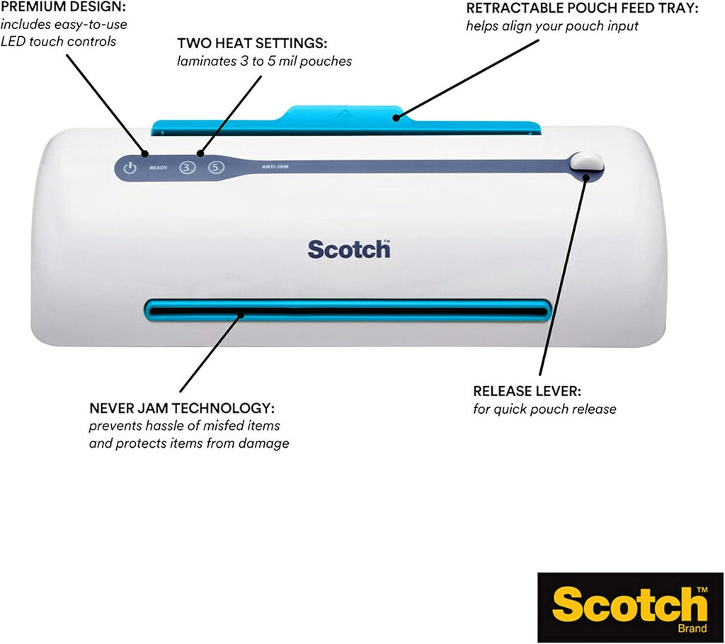 Thermal Laminator with 100 Thermal Laminating Pouches V6193