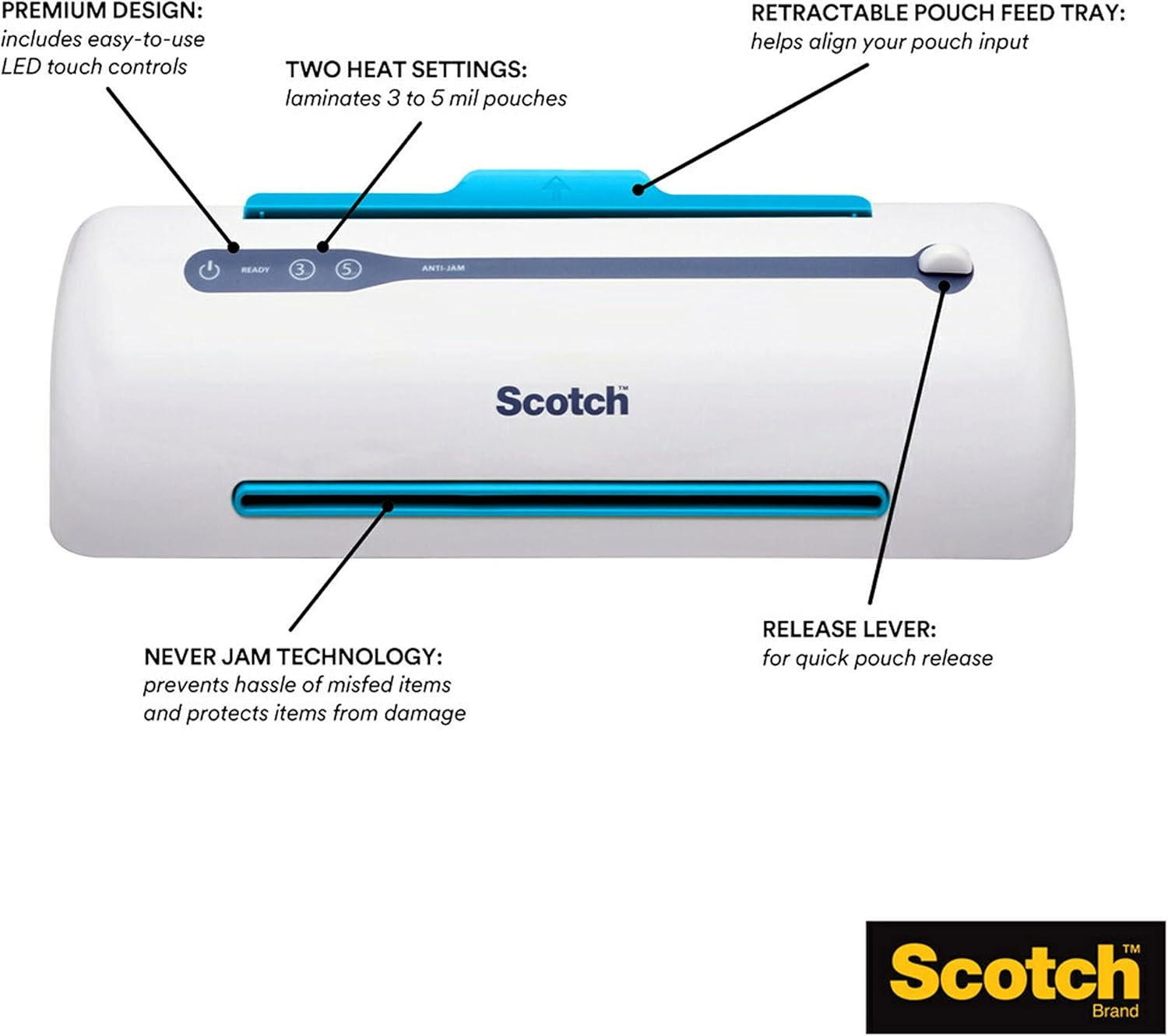 Thermal Laminator with 100 Thermal Laminating Pouches V6193