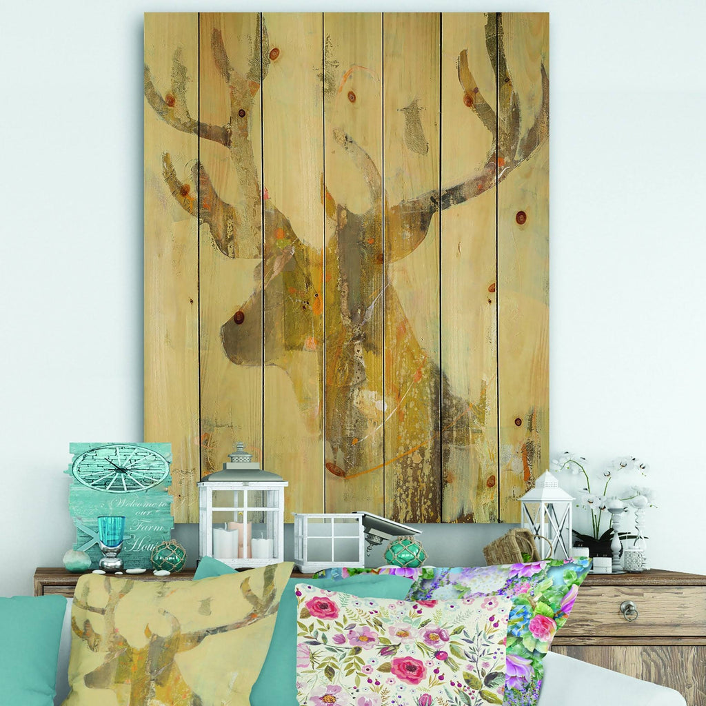 Brown Modern Farmhouse Print on Natural Pine Wood W8019