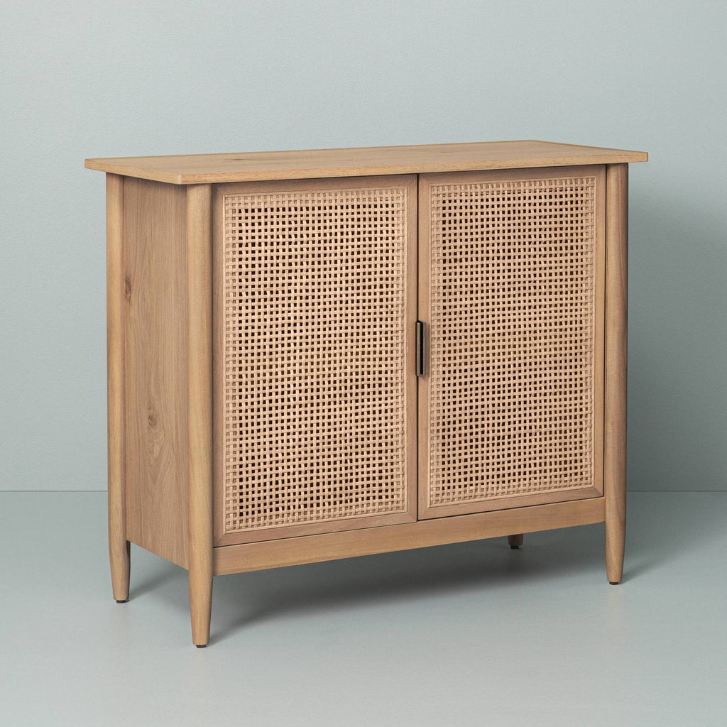 Natural Wood & Cane Cabinet B36631