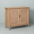 Natural Wood & Cane Cabinet B36631