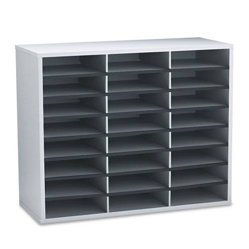 Sorter, 24 compartments, A4, landscape, dove gray L76704