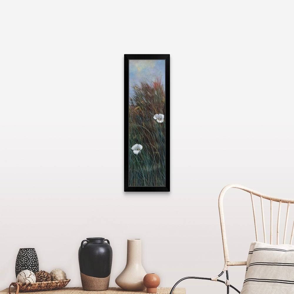 Black Framed Print Wood Portrait Rectangle 1 Piece 12 x 36 Z1142