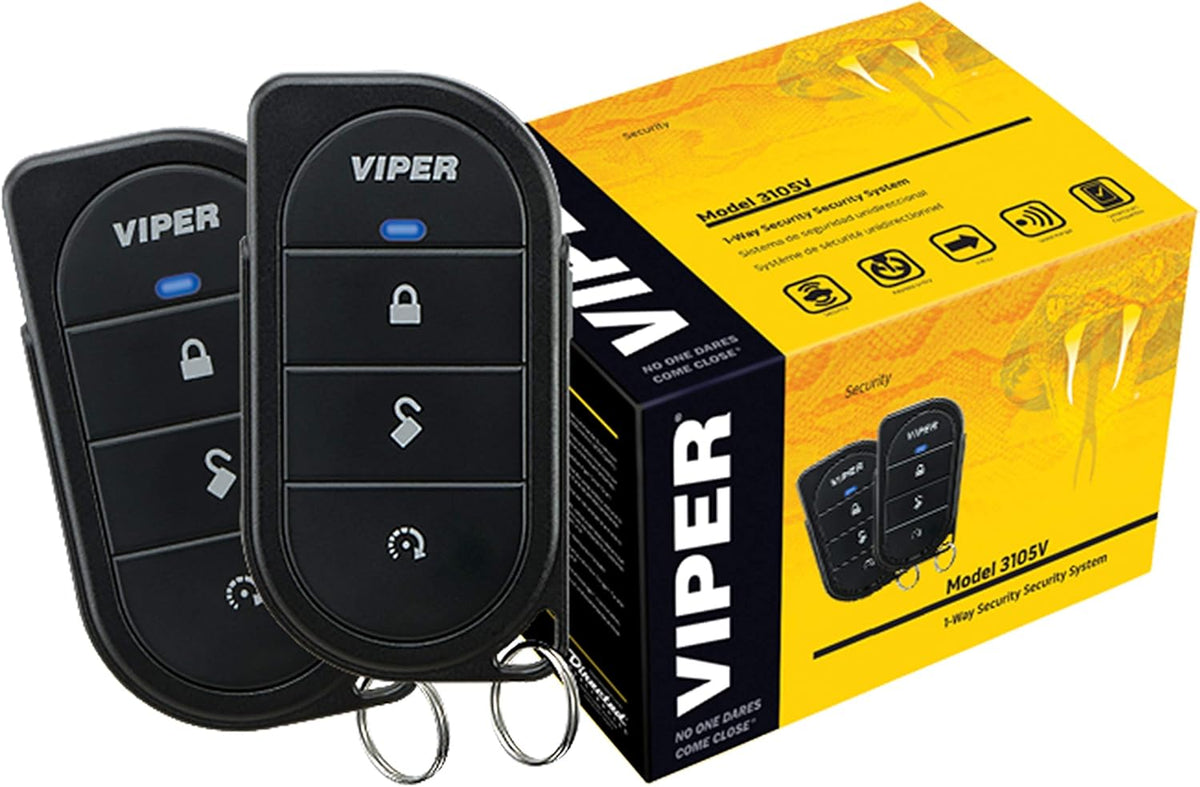 1-Way Car Alarm Keyless Entry Black U808694