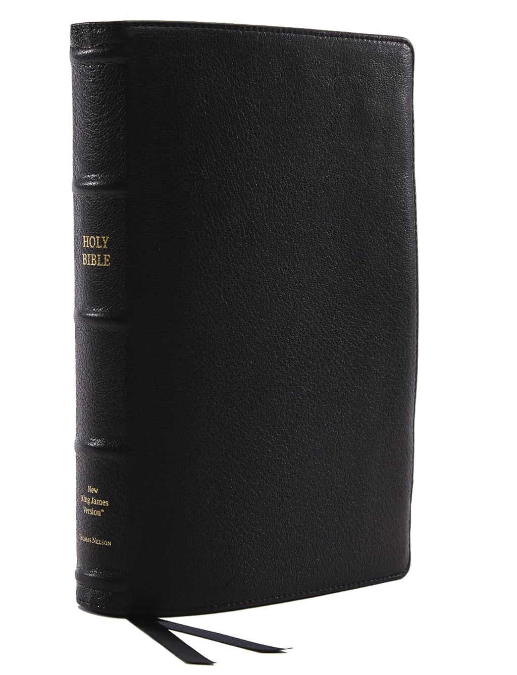 Black Premium Goatskin Leather Reference Bible J29089