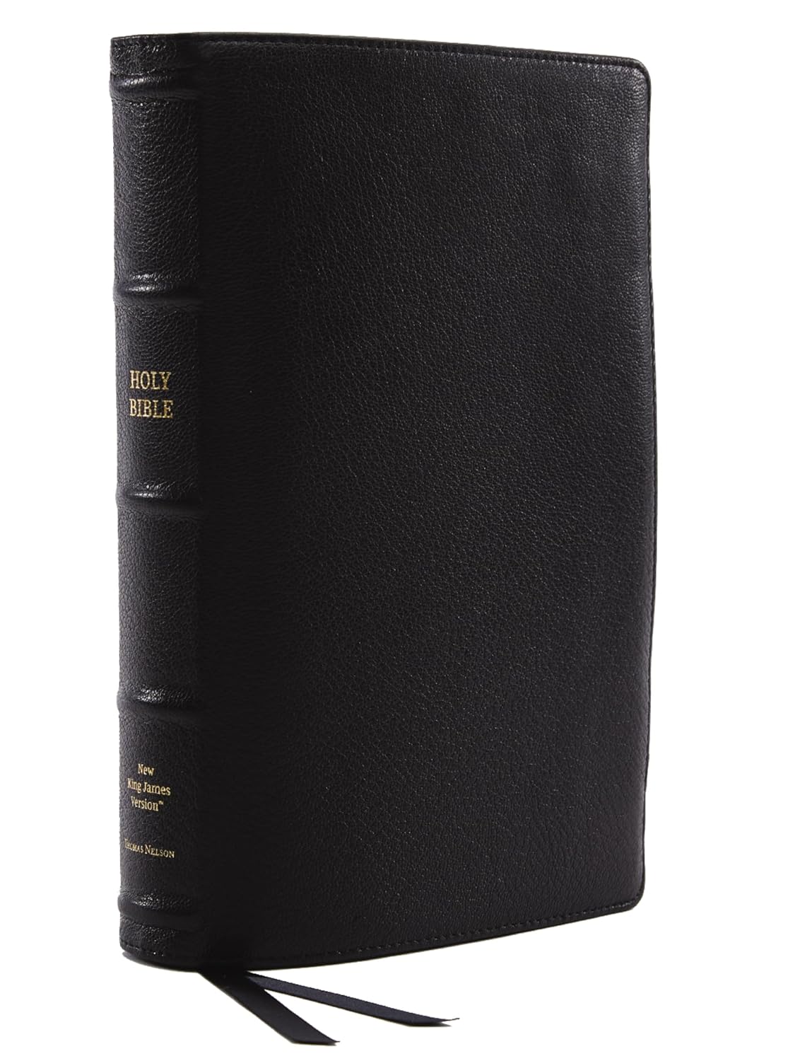Black Premium Goatskin Leather Reference Bible J29089
