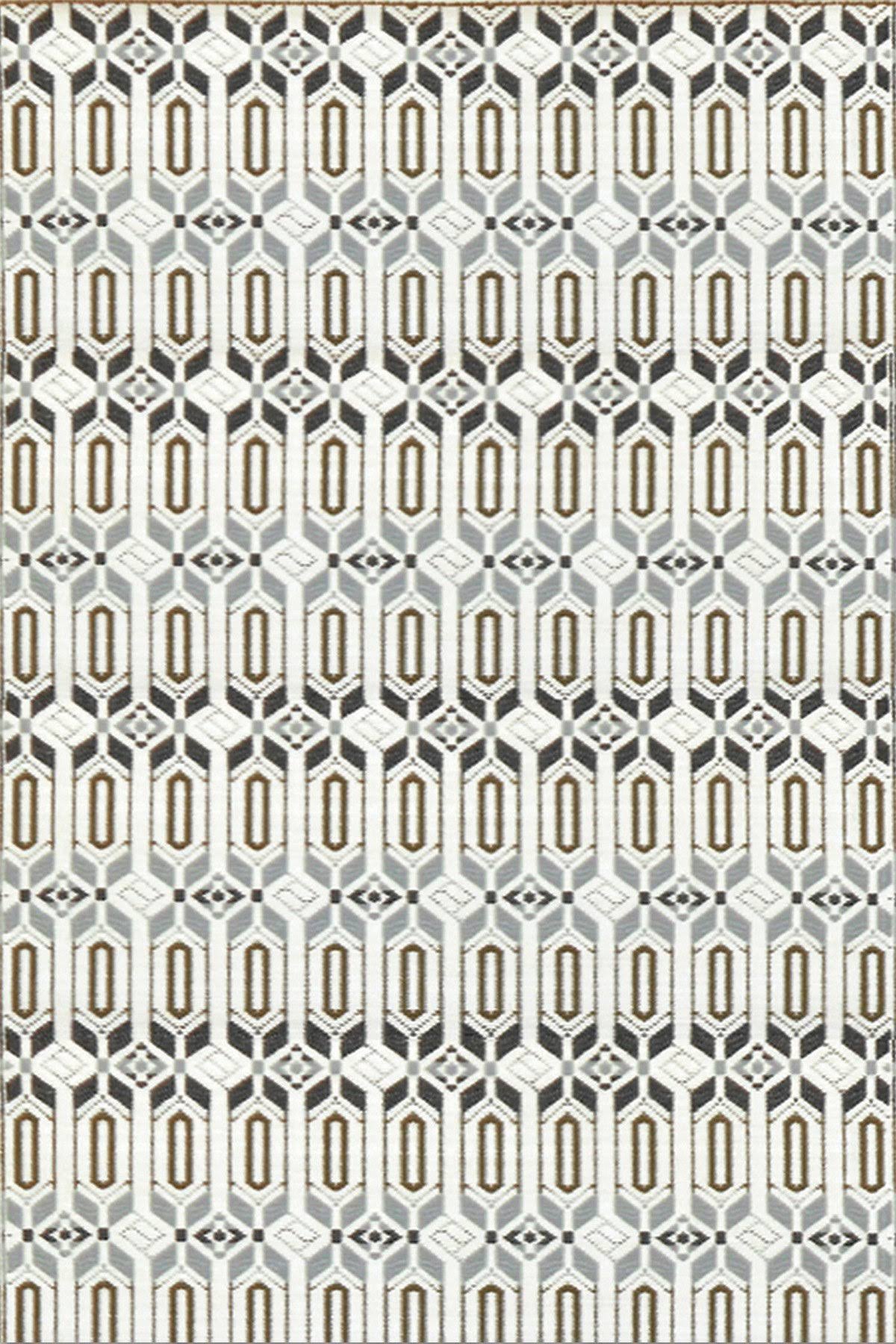 Moroccan Indoor/Outdoor Floor Mat 4 by 6-Feet Cool Silver R817513
