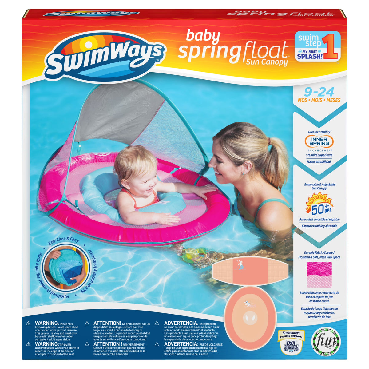 Pink Mermaid Unicorn Baby Spring Float W751604