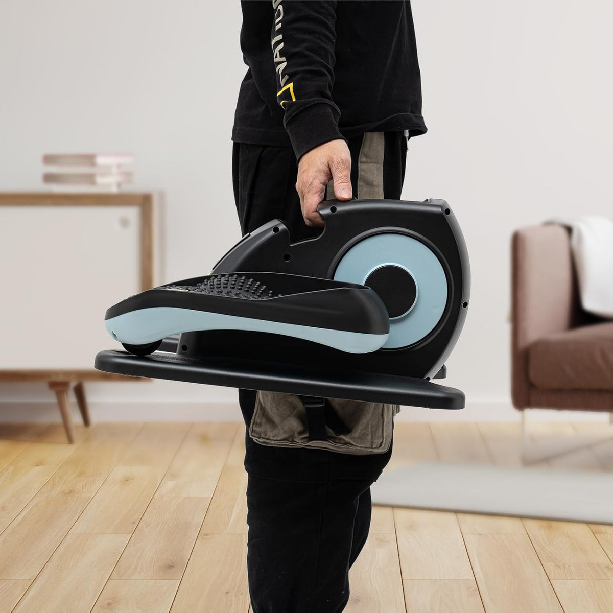 Blue Electric Elliptical Machine with Remote and LCD Z93745