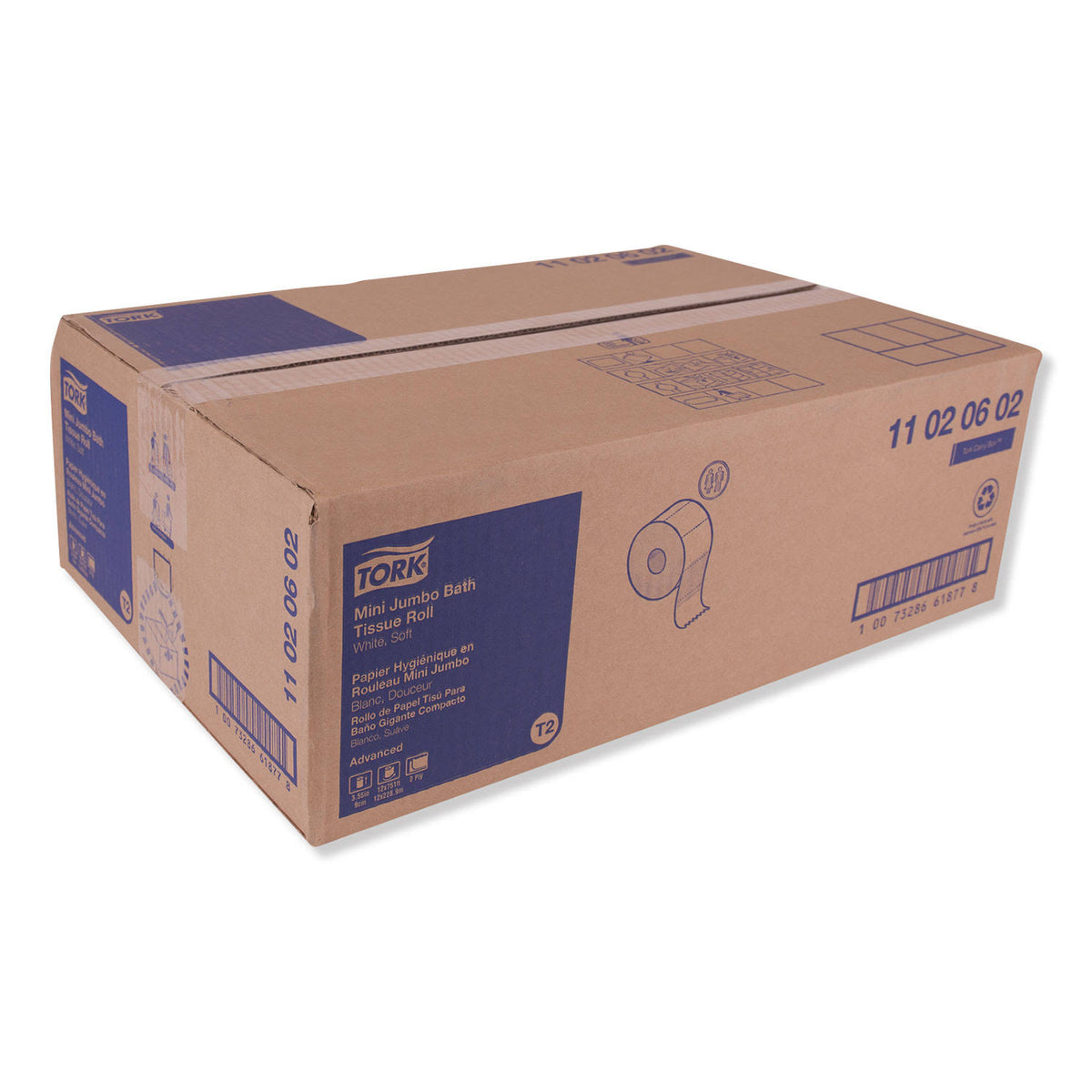 Tork Advanced Jumbo Bath Tissue, 2-Ply, White, 12 Rolls/Carton S24694
