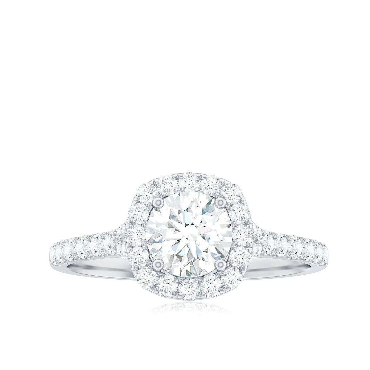 925 Sterling Silver Cubic Zirconia Engagement Ring, US 7.50 Y960812