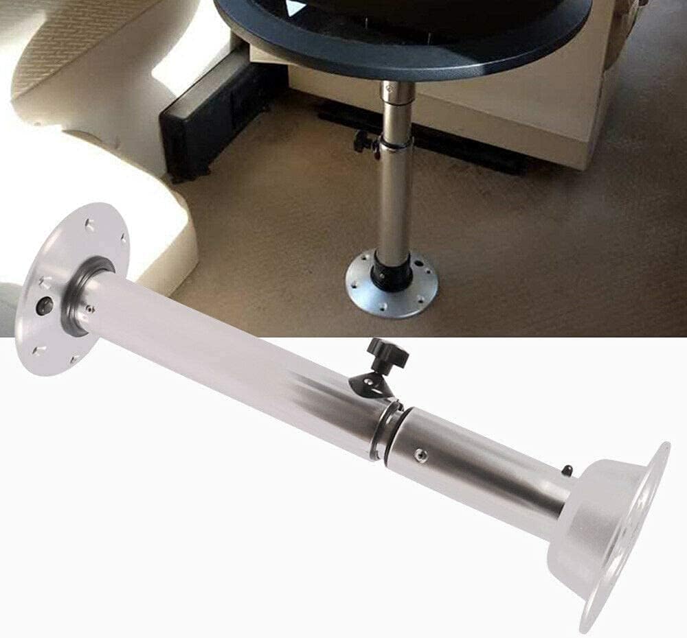 Adjustable Table Pedestal Stand 22-28 Inch Aluminum Finish Removable Q2899