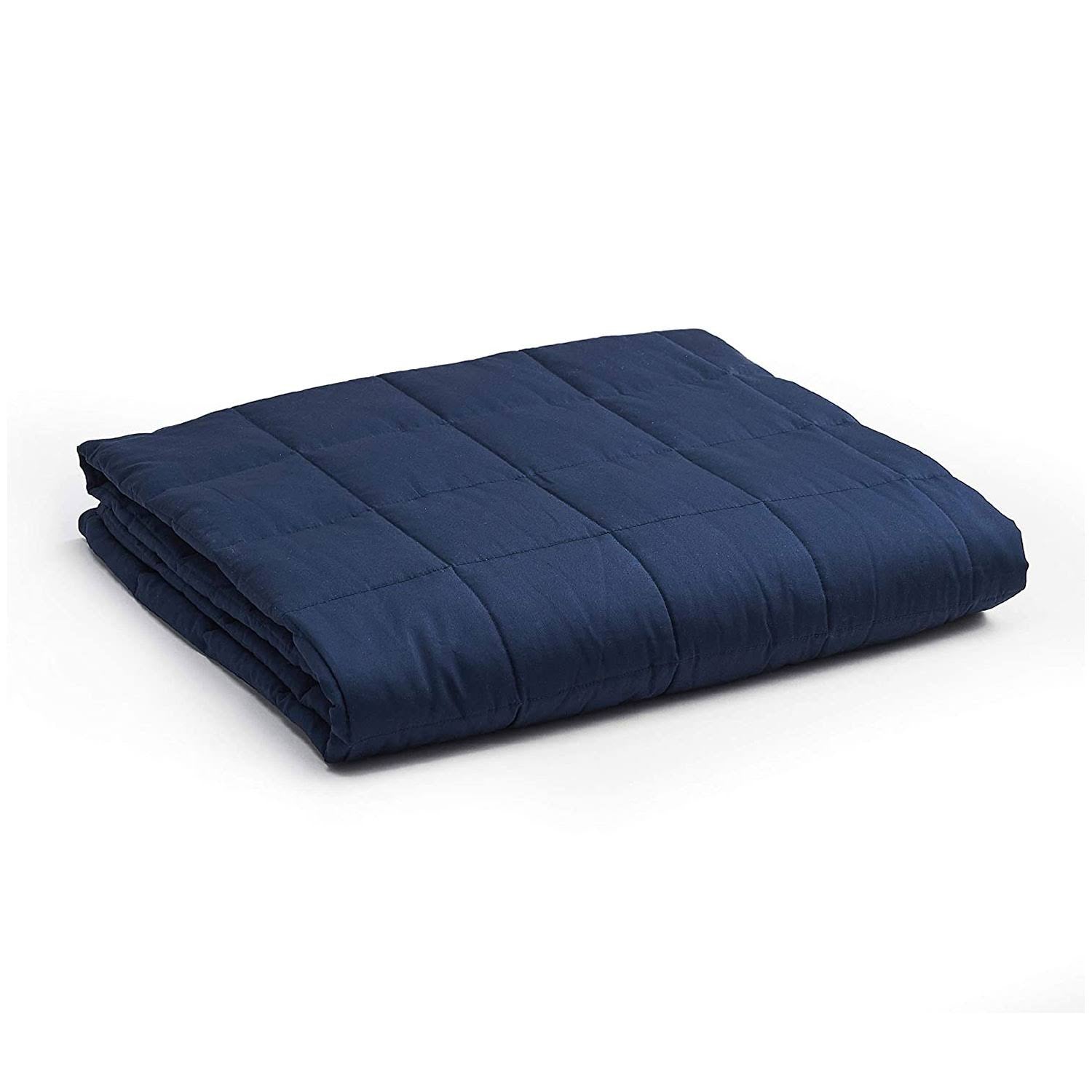 Navy Cotton 25 Pound Weighted Blanket W100704