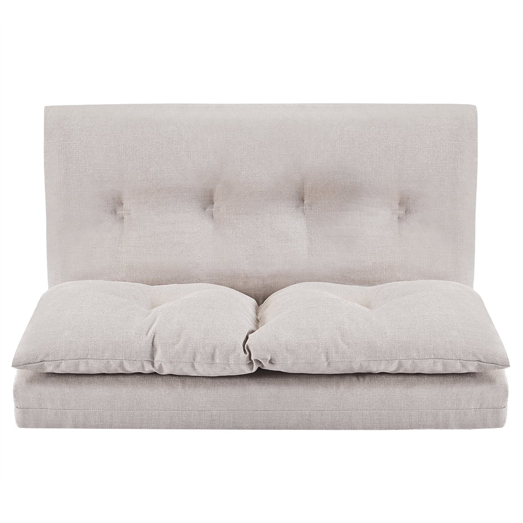 Foldable Double Chaise Lounge Floor Sofa Chair with Two Pillows H414