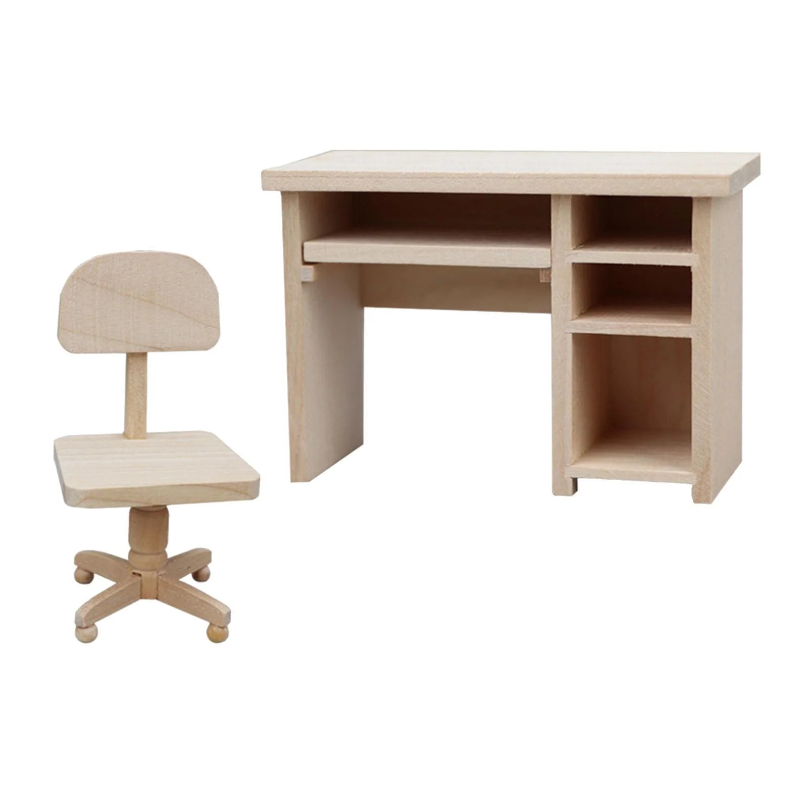 1/12 Mini Office Desk and Chair Dollhouse Furniture Y6314