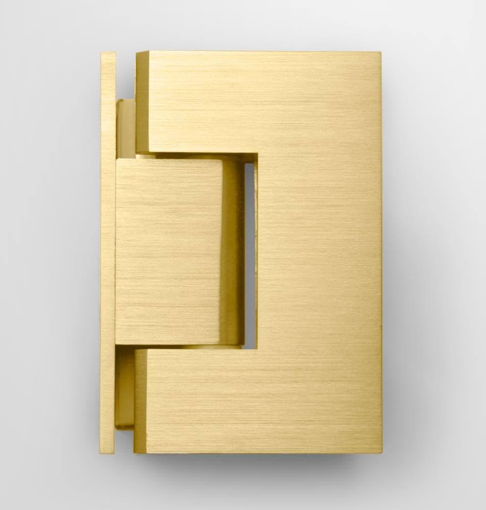 Frameless Shower Door Wall Hinge Satin Brass in Gold V313