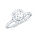925 Sterling Silver Cubic Zirconia Engagement Ring, US 7.50 Y960812