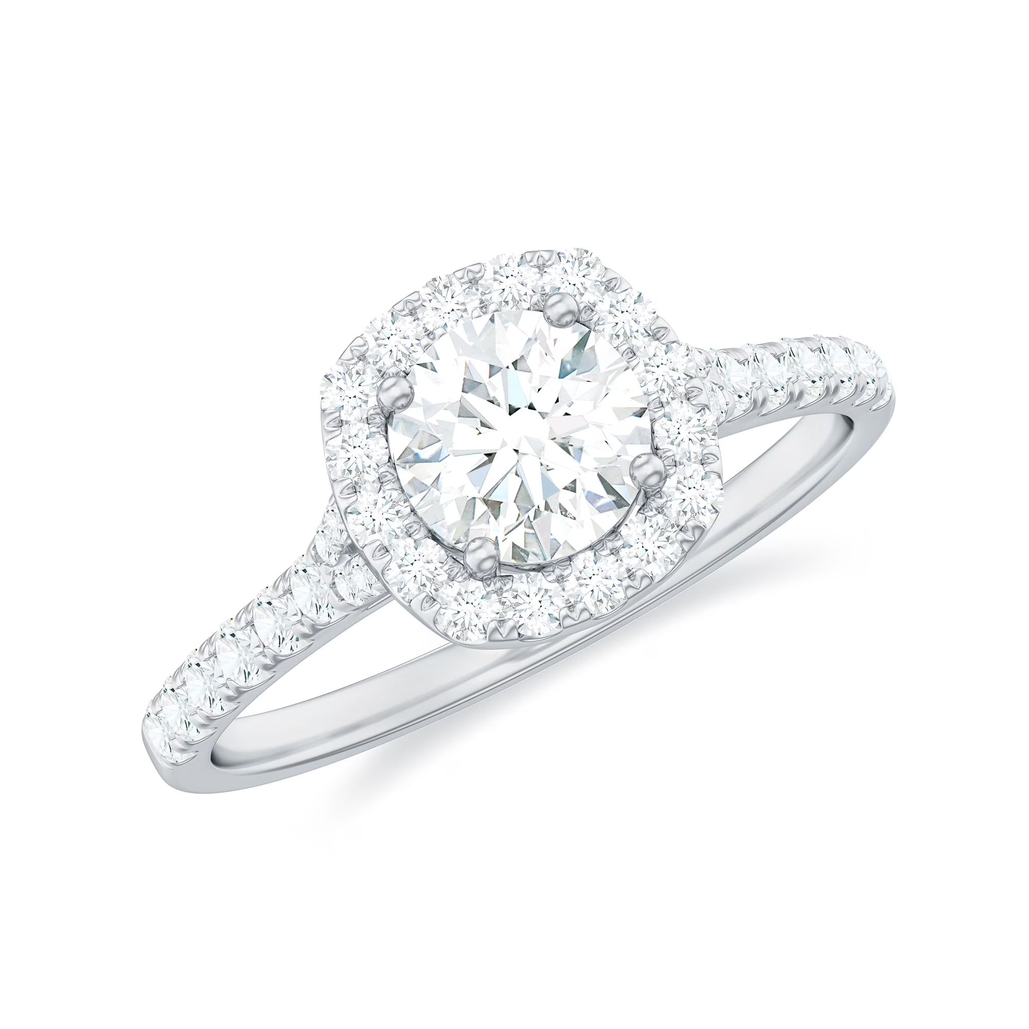 925 Sterling Silver Cubic Zirconia Engagement Ring, US 7.50 Y960812