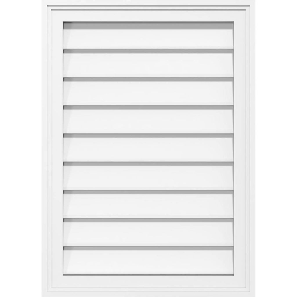 PVC Vertical Surface Mount Gable Vent with Brickmold B285