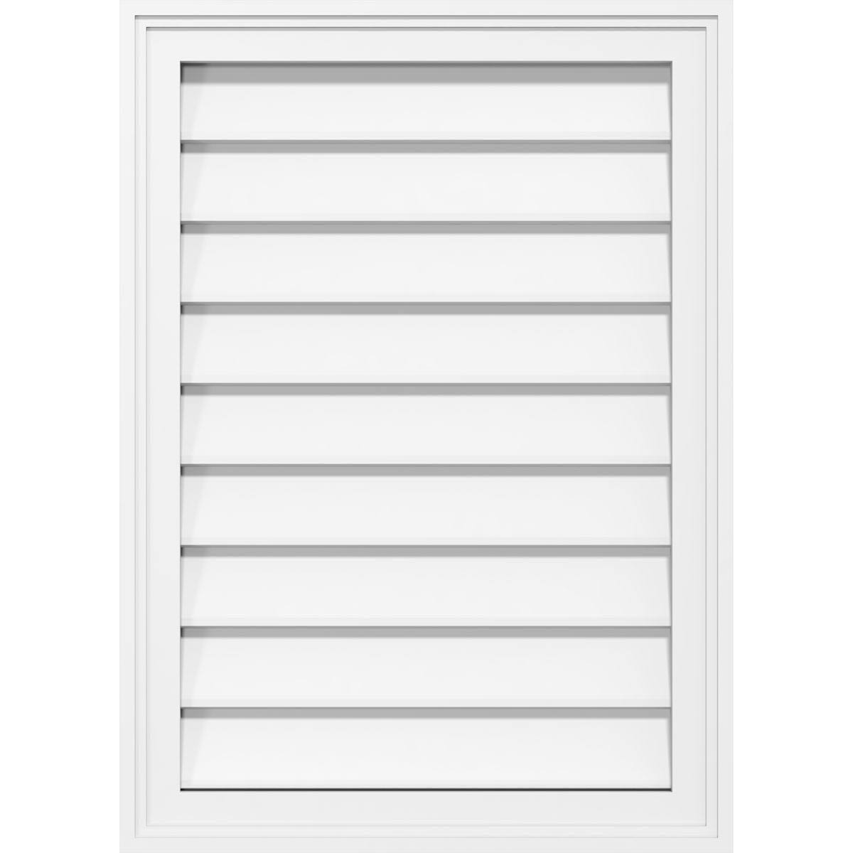 PVC Vertical Surface Mount Gable Vent with Brickmold B285