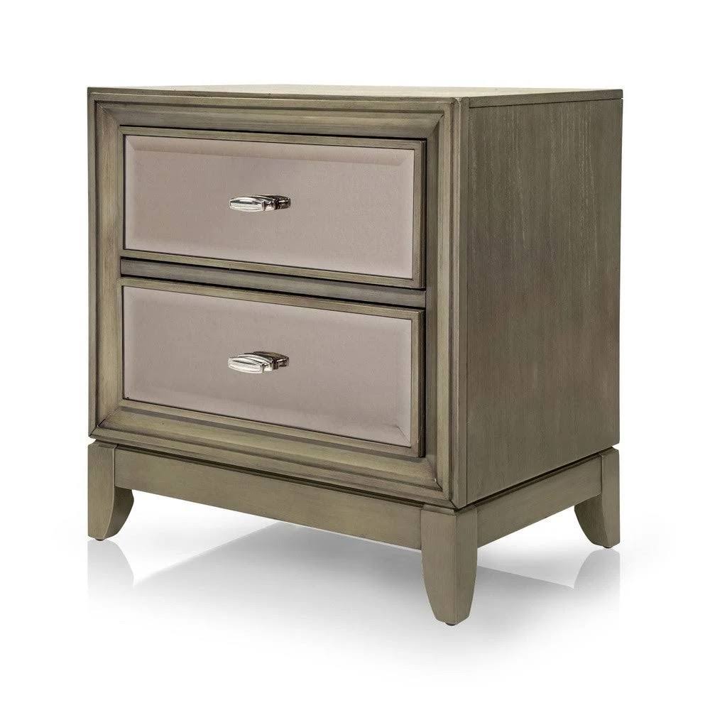 Silver-Tinted Nightstand D18761