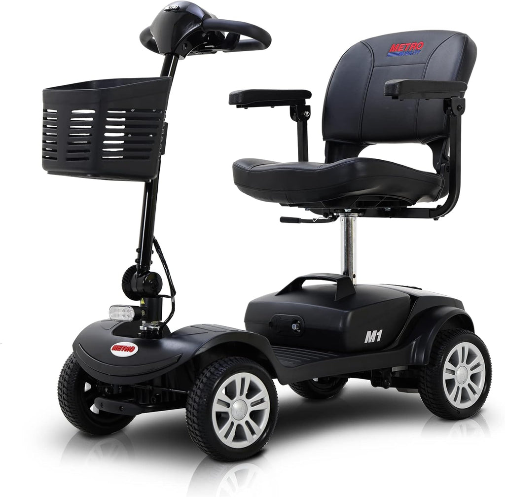 4 Wheel Mobility Scooter with Head Light, Max Speed 5 Mph, Max Load 265lbs, Lightweight and Compact Q779922