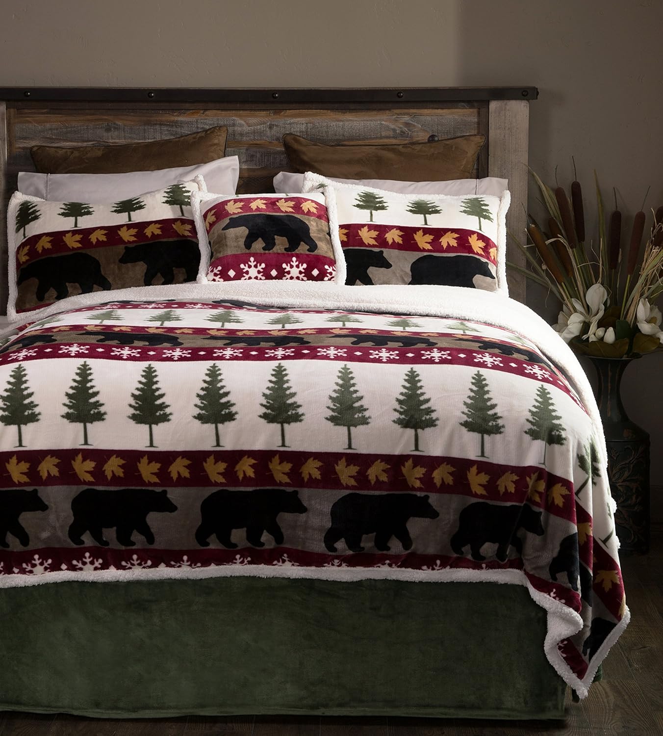 King 5 Piece Pine Bedding Set J835378