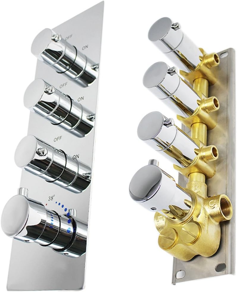 Brushed Nickel Thermostatic Shower Diverter Mixer Valve J383120