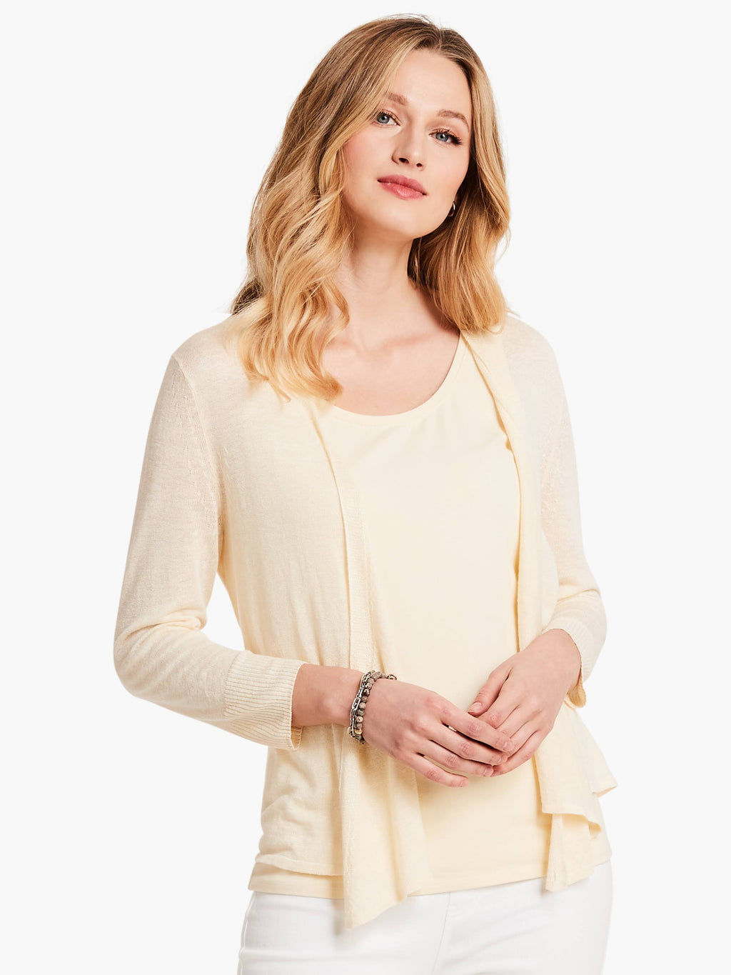 Linen-Blend Cardigan C8962