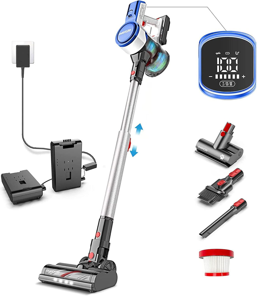 Cordless Vacuum Cleaner with Two Batteries, 25KPa Suction, Motorized Mattress Brush Z2259