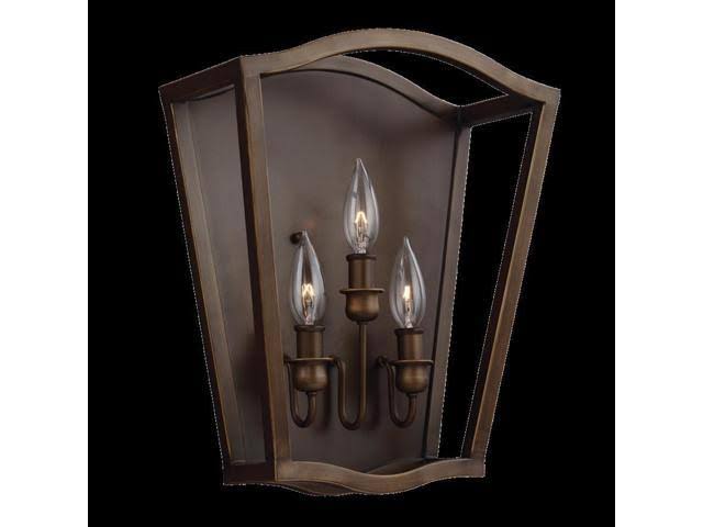 3 - Light Sconce Painted Aged Brass W159418