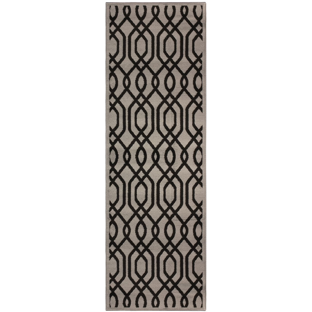 Beige Oriental Floral Runner Rug G2517